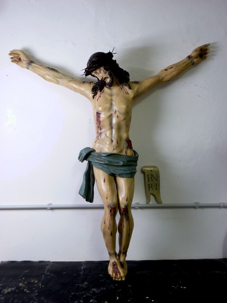 Restauro legni policromi, crocifisso di legno  - Antique restoration ceramic, stone, polychrome wood, wooden crucifix